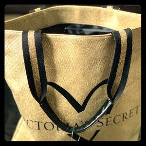 Victoria secret gold Runway tote💛🖤💛